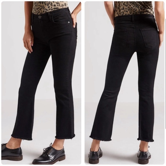 Current/Elliott - The High Waist Kick Jean In Jet Black - Picture 1 of 6